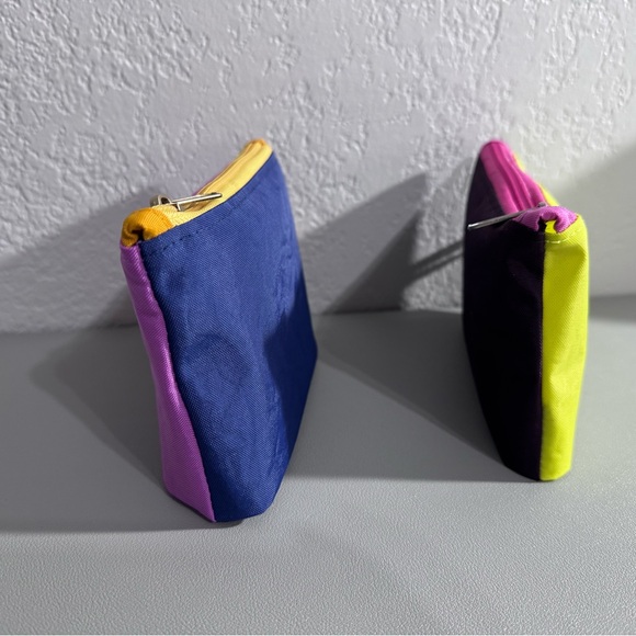 Handmade Water-Repellent Nylon Vacation Colorblock Go Pouch Solid Colored Set - Picture 7 of 16